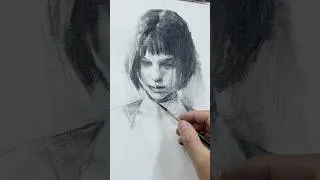 Thumbnail: Portrait Sketching Techniques #painting #tutorial 👀🔥🌟