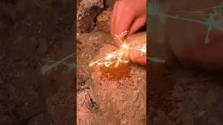 Thumbnail: FIRE from a STONE & a MUSHROOM 🔥 #survival #bushcraft  #camping #fire #flint #primitive #diy