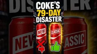 Thumbnail: Coke’s 79‑Day Disaster: The New Coke Fail of 1985  #history #didyouknow #historyshorts #facts