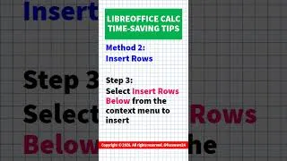 Thumbnail: LibreOffice Calc tip: insert rows #tips #viral #trending #viralshorts #shortsfeed #learn