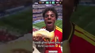 Thumbnail: Ronaldo gifted speed his new world cup cleats one of one #ronaldo #worldcup #football @fifa