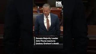 Thumbnail: Senate Majority Leader John Thune reacts to Lindsey Graham's passing