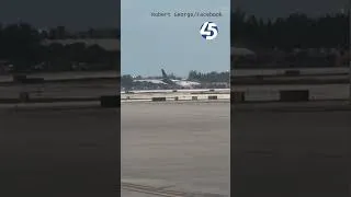 Thumbnail: Amazon cargo plane overshot runway at Miami International Airport