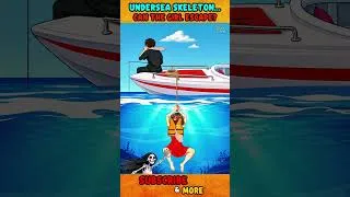 Thumbnail: 💀 A skeletal monster at the bottom of the sea... Can you help the girl? #games #gameplay #funny