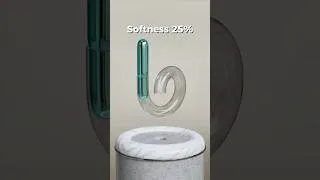 Thumbnail: 0% vs 100% Cylinder & Glass Tube Soft Body Simulation