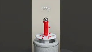Thumbnail: 10 g vs 10000 g Steel Ball & Cube Tower Simulation