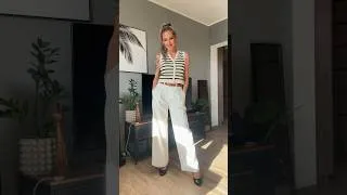 Thumbnail: Wide Leg Trousers | Stripped Vest | Trendy Outfits | Goelia since 1995