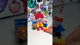 Thumbnail: Look at the 3D Ronald McDonald I made with Perler beads!#mcdonalds #diy #perlerbeads #3d