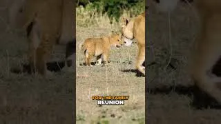 Thumbnail: Lion Cubs' Bold Move – Family Reunion & Sisterly Love! 🦁❤️✨ #lion #cubs #wildlife #nature #family