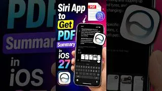 Thumbnail: New Siri App in iOS 27 To Get PDF Summary | Siri Tips and Tricks #siri #iphone #ios27 #ios27beta