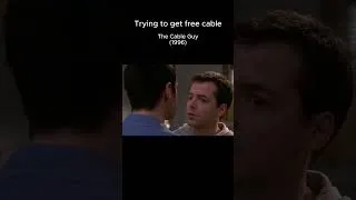 Thumbnail: Trying to get free cable back in the day #comedy #jimcarrey #ferrisbuellersdayoff #funny #shorts