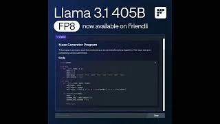 Thumbnail: Meta Llama 3.1 405B is now available on Friendli!