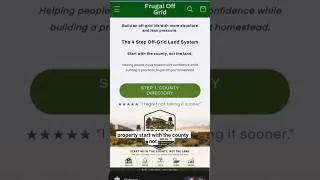 Thumbnail: How to build a frugal homestead #Frugal #frugaloffgrid #4stepoffgridlandsystem #offgrid #homestead