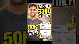 Thumbnail: I Made $300/Month with 50K Organic Traffic 😳 (Step-by-Step Proof)