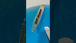 Thumbnail: Lusitania sinks under the little Titanic