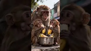 Thumbnail: She Feeds the Monkeys and They Do This #unexpected #heartwarming #shorts