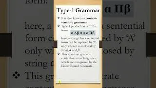 Thumbnail: Type 1 Grammar | Compiler |#futurecareeducation  #grammar #programminglanguages #type0 #type1