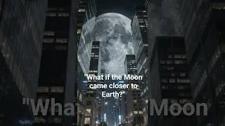 Thumbnail: "What if the Moon came closer to Earth?" #lifeisbutadream #future #travel #alternatereality #