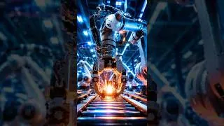 Thumbnail: Perfectly synchronized robot chaos #factory #engineering #industrialmachines