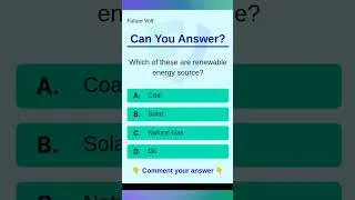 Thumbnail: Which one is the renewable energy source? #quiz #trivia #science #renewableenergy