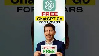 Thumbnail: 🤯 ChatGPT Go 1 Saal Free! | Limited Time Offer #aiskills #chatgpt #code #coding