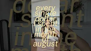Thumbnail: Every dollar I spent in August ✨💸