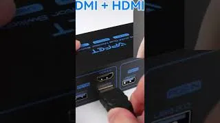 Thumbnail: Tech Wizardry: 8K HDMI KVM Switch Controls Dual Monitors #Shorts