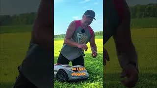 Thumbnail: Can a Slim Robot Mower Survive Country Mud? 🚜💨 #shorts