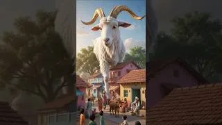 Thumbnail: 🤯 Jab Giant Bakri Gaon Mein Aayi, Tab Hua Sabse Bada Chamatkar! #shorts