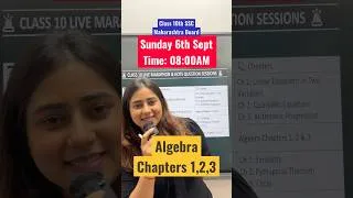 Thumbnail: LIVE 1 | MahaMarathon | Algebra | Chapters 1,2,3 #galaxyofmaths #class10