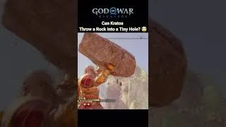 Thumbnail: Can Kratos Throw a Rock Into a Tiny Hole? 🤯 #godofwarragnarok #kratos #godofwar #gameplay #4k #short