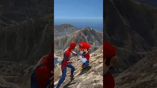 Thumbnail: GTA 5 Epic Ragdolls | Spider-Man vs Mario Jumps/Fails ep.20 #shorts