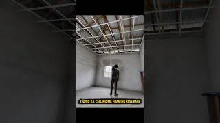 Thumbnail: t grid ka ceiling me framing kese kare #youtubeshorts