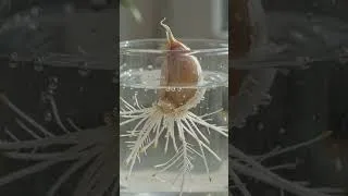 Thumbnail: Garlic Roots Explode in Water | 15 Day Timelapse #Shorts