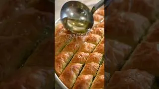 Thumbnail: Baklava meets syrup in slow motion  #food #baklava
