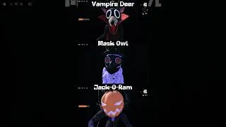 Thumbnail: Vampire Deer vs Masked Owl vs Jack-O-Ram JUMPSCARE - 99 Nights in the Forest #roblox #shorts