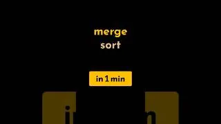 Thumbnail: Merge Sort in 1 min | #geekific #mergesort #in1min