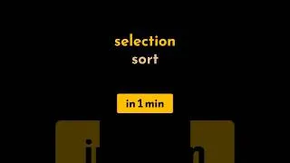 Thumbnail: Selection Sort in 1 min | #geekific #selectionsort #in1min