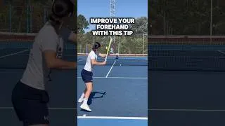 Thumbnail: Improve your forehand with this tip 🎾🔑