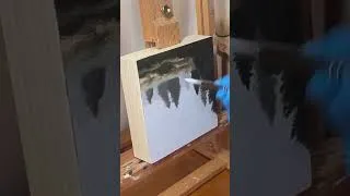 Thumbnail: Painting a foggy landscape ☁️ #Shorts #OilPainting