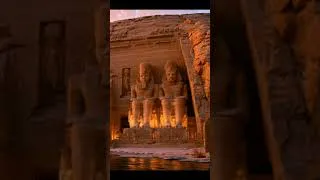 Thumbnail: Abu Simbel Sunset — Ancient Egypt at Golden Hour 🌅 #Shorts