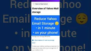 Thumbnail: Reduce your Yahoo Email Storage - Fast!
