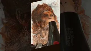 Thumbnail: I Ruined My Client's Artwork With Resin 😭 Then This Happened #hanuman #resinart