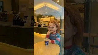 Thumbnail: Chucky & Tiffany’s Coffee Date ☕️🖤 #chucky  #tiffany