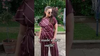 Thumbnail: Hot off the sewing machine, my dream summer outfit 🩷🤎 Syd Graham Lane pants & Alamain pleat top!