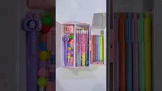 Thumbnail: Cute unicorn suitcase pencilbox filled with luxury stationery #pencilbox #stationery #backtoschool