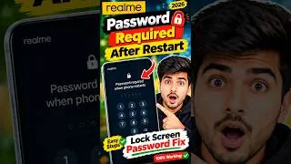 Thumbnail: Realme Password Required After Restart 🔐 | Lock Screen Password Problem Fix 2026 #shorts #realme