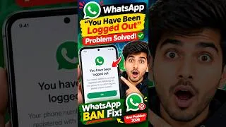 Thumbnail: WhatsApp You Have Been Logged Out? 😱 | WhatsApp Login Problem Fix 2026 #shorts #youtubeshorts