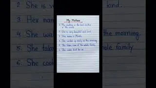 Thumbnail: Mothers day special 🌷 My mother essay 10 lines #mothersday #mymother #shorts