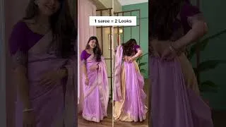 Thumbnail: 1 Saree = 2 Looks | Simple Saree Draping Hacks for Festive Season #saree #sareedraping #draping